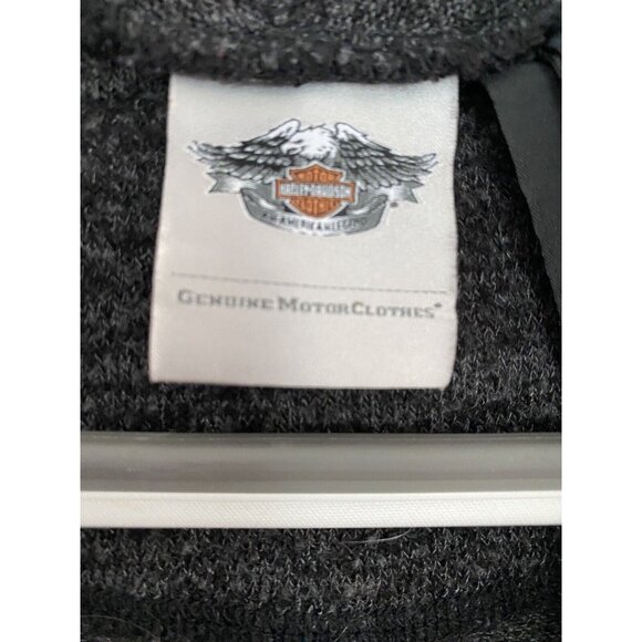 Genuine Harley Davidson Womens XL Open Front Studded Cardigan Metal Logo - Picture 4 of 12
